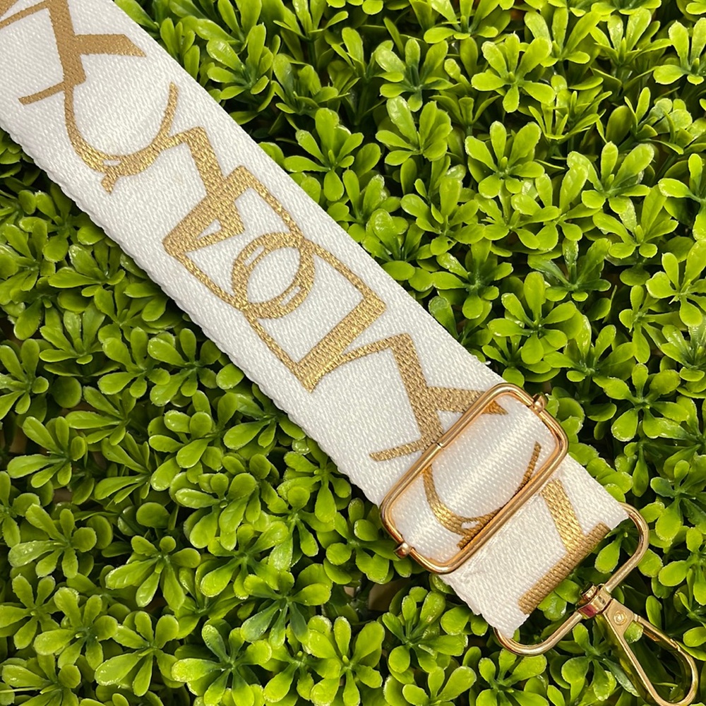Crossbody Strap, Handbag Replacement Strap, Guitar Strap, Metallic Gold